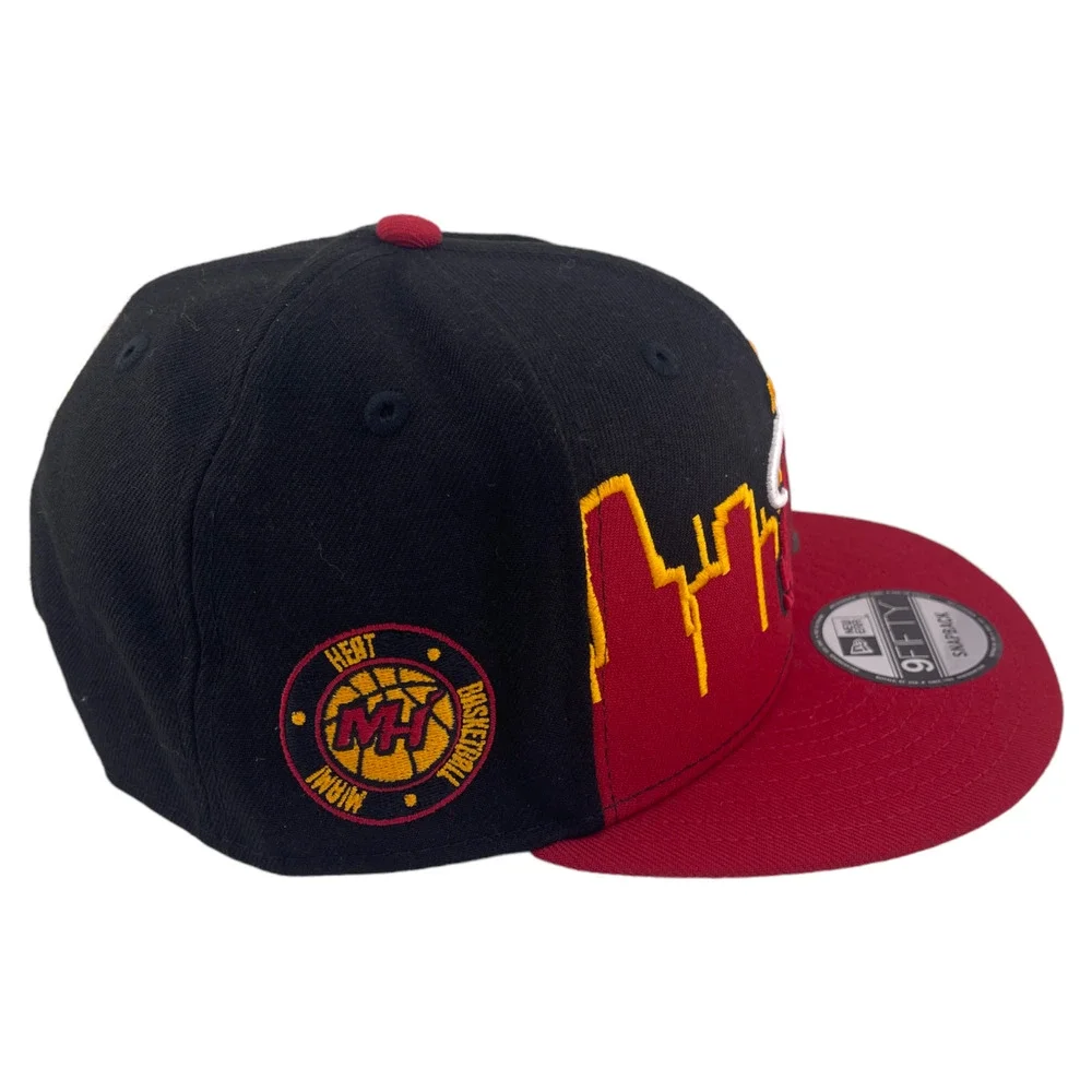 New‎ Era Miami Heat Tip Off 2022 Cityscape Black/Red NBA 9FIFTY Snapback Hat